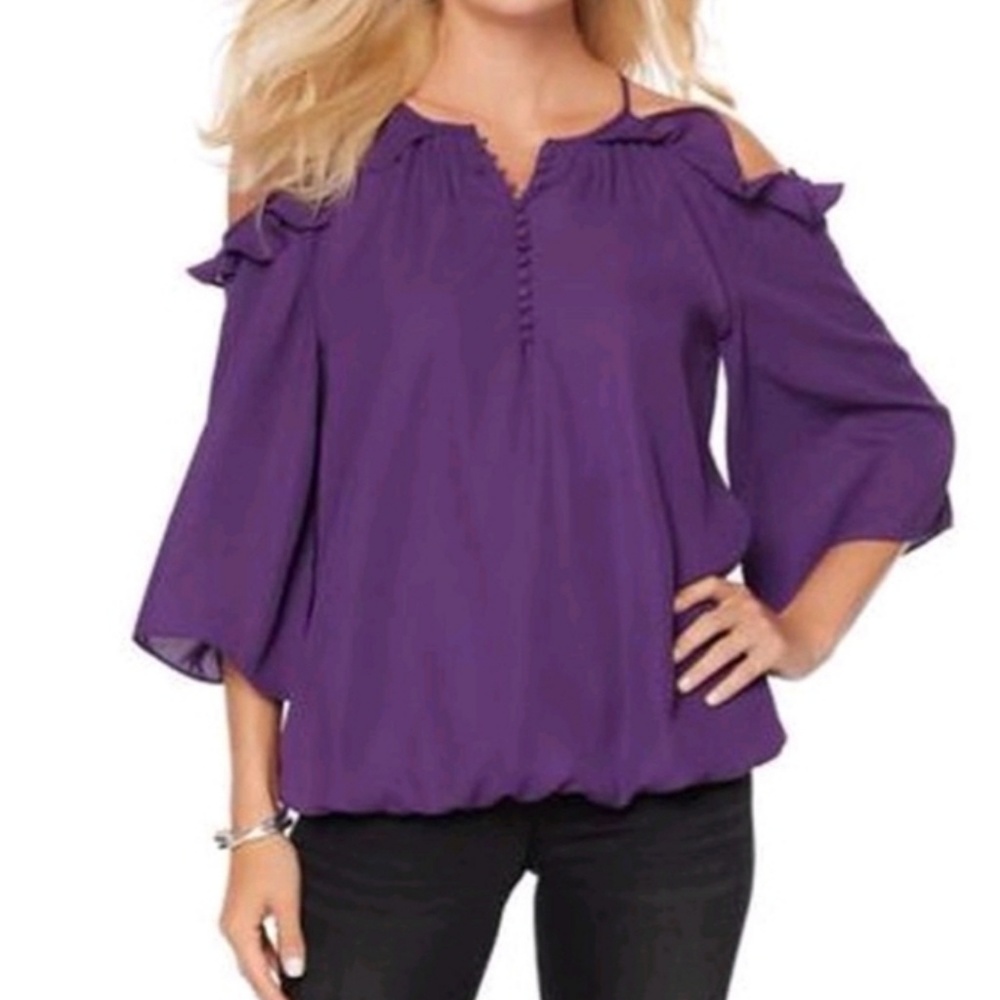 Collen Lopez Off Shoulder Top - Purple Nwt